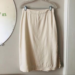 madewell | button slit midi skirt